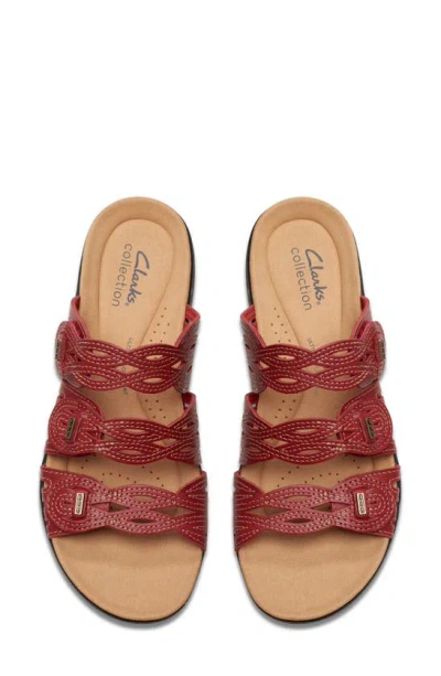 Shop Clarks ® Laurieann Ruby Sandal In Red Leather