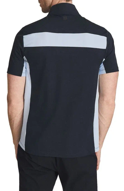 Shop Reiss Wingfoot Stretch Golf Polo Shirt In Navy