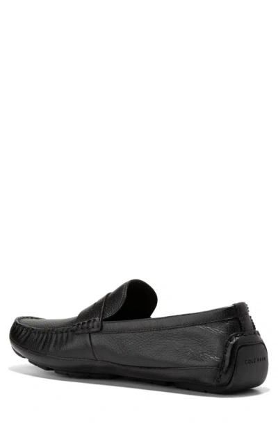 Cole Haan Wyatt Penny Driver In Black/ Black