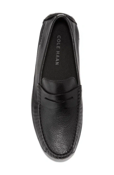 Cole Haan Wyatt Penny Driver In Black/ Black