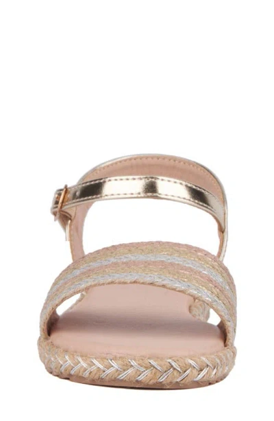 Shop Olivia Miller Kids' Espadrille Sandal In Rose Gold Multi