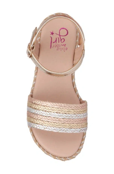 Shop Olivia Miller Kids' Espadrille Sandal In Rose Gold Multi