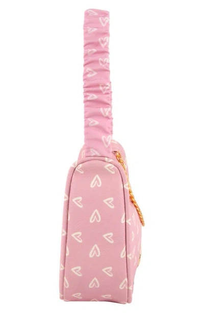Shop Jessica Simpson Kids' Heart Print Shoulder Bag In Pink