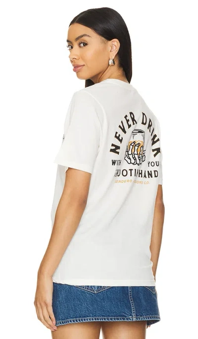 Shop Sendero Provisions Co. Shootin' Hand T-shirt In Vintage White
