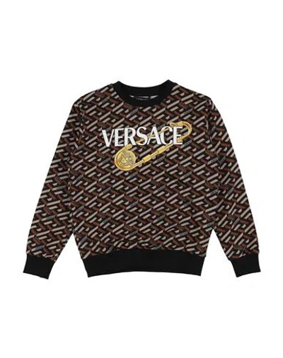 Shop Versace Young Toddler Boy Sweatshirt Brown Size 6 Cotton, Elastane
