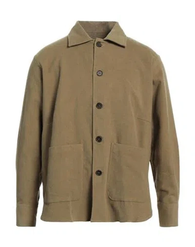 Shop Universal Works Man Shirt Military Green Size S Cotton