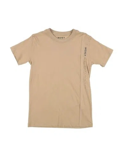 Shop Most Los Angeles Toddler Boy T-shirt Sand Size 6 Cotton In Beige
