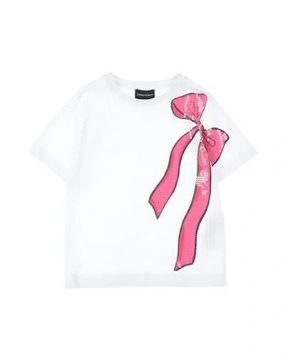 Shop Emporio Armani Toddler Girl T-shirt White Size 6 Cotton