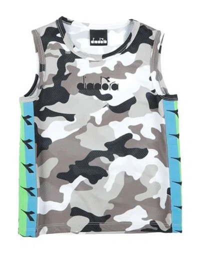 Shop Diadora Toddler Boy Tank Top Khaki Size 6 Polyester In Beige