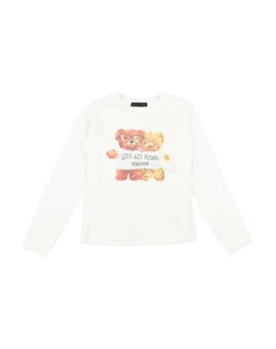 Shop Fun & Fun Toddler Girl T-shirt White Size 6 Cotton, Elastane