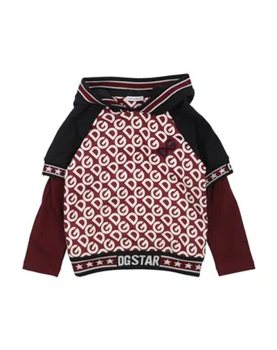 Shop Dolce & Gabbana Toddler Boy Sweatshirt Burgundy Size 6 Cotton, Elastane In Red