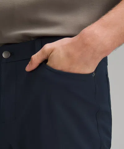 Shop Lululemon Abc Skinny-fit 5 Pocket Pants 34"l Warpstreme