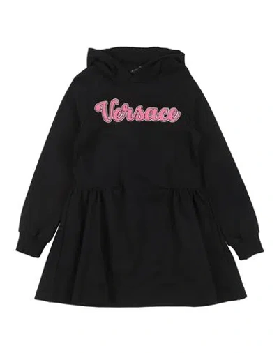Shop Versace Young Toddler Girl Sweatshirt Black Size 5 Cotton, Polyester, Acrylic, Elastane