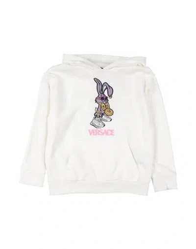 Shop Versace Young Toddler Sweatshirt White Size 6 Cotton, Polyester, Acrylic, Wool, Elastane