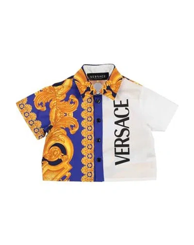 Shop Versace Young Newborn Boy Shirt White Size 3 Cotton