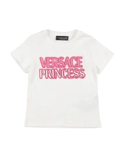 Shop Versace Young Toddler Girl T-shirt White Size 4 Cotton