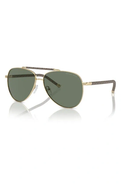 Michael Kors Portugal 59mm Pilot Sunglasses In Green