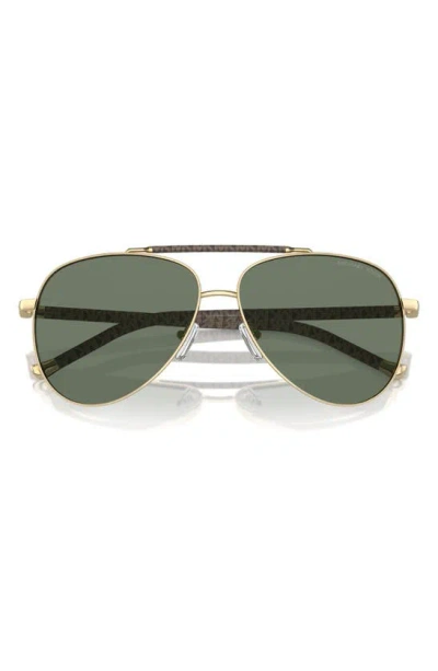 Michael Kors Portugal 59mm Pilot Sunglasses In Green