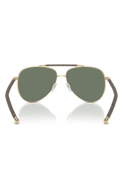 Michael Kors Portugal 59mm Pilot Sunglasses In Green