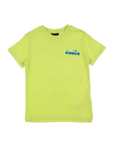 Shop Diadora Toddler Boy T-shirt Acid Green Size 7 Cotton