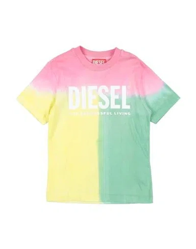 Shop Diesel Toddler Girl T-shirt Yellow Size 6 Cotton