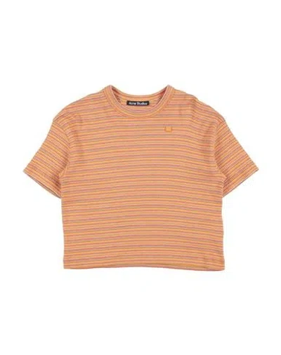Shop Acne Studios Toddler Girl T-shirt Orange Size 6 Cotton