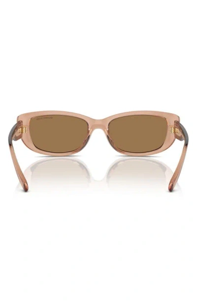 Shop Michael Kors Asheville 54mm Rectangular Sunglasses In Brown