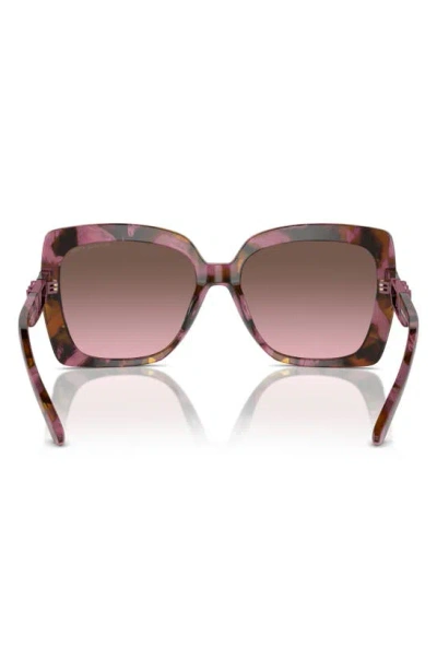 Shop Michael Kors Nice 57mm Gradient Square Sunglasses In Purple Tortoise