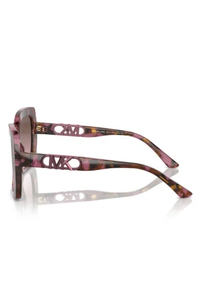 Shop Michael Kors Nice 57mm Gradient Square Sunglasses In Purple Tortoise