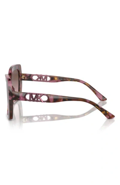 Michael Kors Womens Mk2213 Nice Butterfly-frame Acetate Sunglasses Brown In Purple Tortoise