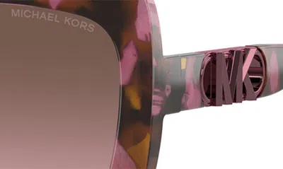 Shop Michael Kors Nice 57mm Gradient Square Sunglasses In Purple Tortoise