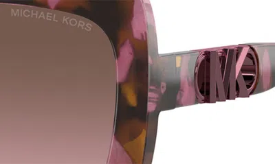Michael Kors Womens Mk2213 Nice Butterfly-frame Acetate Sunglasses Brown In Purple Tortoise