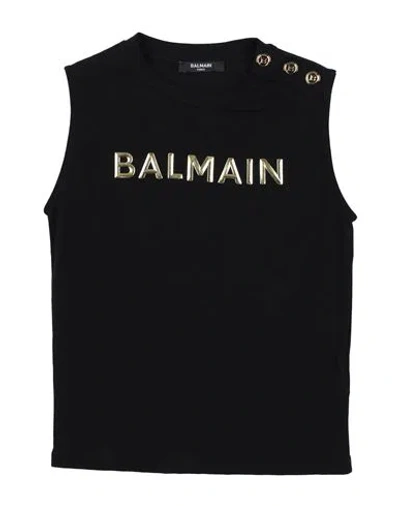 Shop Balmain Toddler Girl T-shirt Black Size 6 Cotton