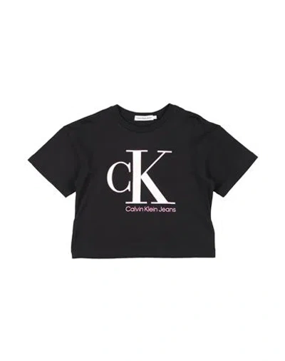 Shop Calvin Klein Jeans Est.1978 Calvin Klein Jeans Toddler Girl T-shirt Black Size 6 Cotton