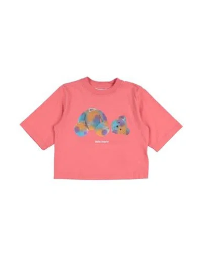 Shop Palm Angels Toddler Girl T-shirt Salmon Pink Size 6 Cotton
