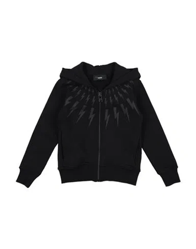 Shop Neil Barrett Toddler Boy Sweatshirt Black Size 6 Cotton