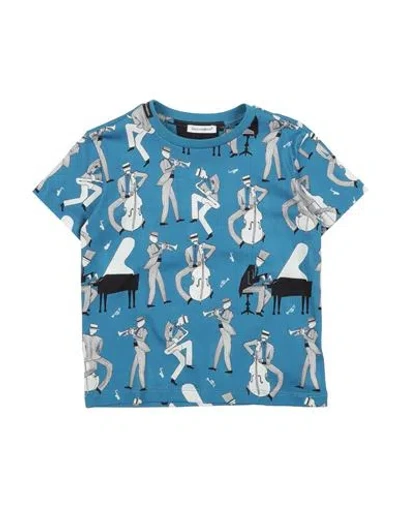 Shop Dolce & Gabbana Toddler Boy T-shirt Pastel Blue Size 6 Cotton