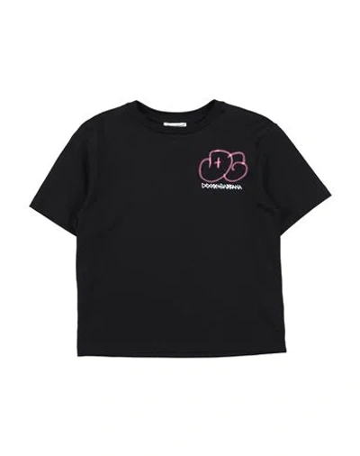 Shop Dolce & Gabbana Toddler Boy T-shirt Black Size 6 Cotton