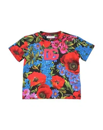 Shop Dolce & Gabbana Newborn Girl T-shirt Red Size 3 Cotton, Polyester, Viscose