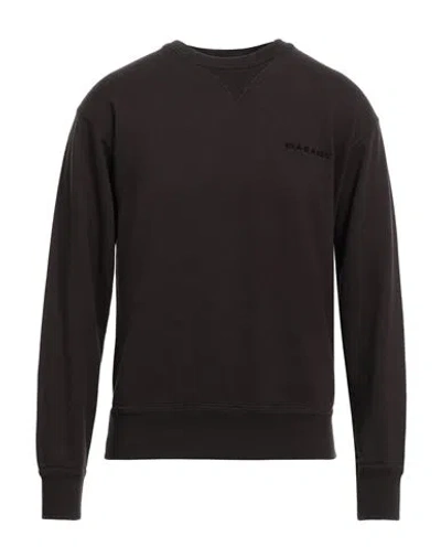 Shop Isabel Marant Man Sweatshirt Dark Brown Size M Cotton, Recycled Polyester