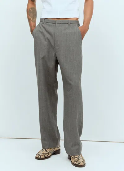 Shop Acne Studios Tailored Suit Pants In Grey