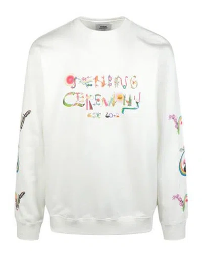 Shop Opening Ceremony Name Painting Sweatshirt Man Sweatshirt White Size Xl Cotton