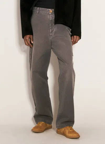 Marni Gray Faded Cargo Pants In Grey
