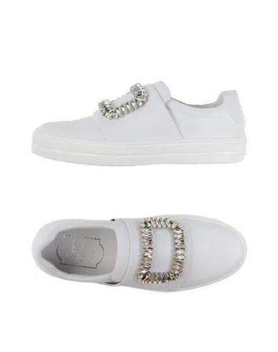 Shop Roger Vivier Woman Sneakers White Size 5.5 Soft Leather