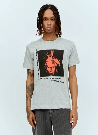 Shop Comme Des Garçons Shirt X Andy Warhol T-shirt In Grey