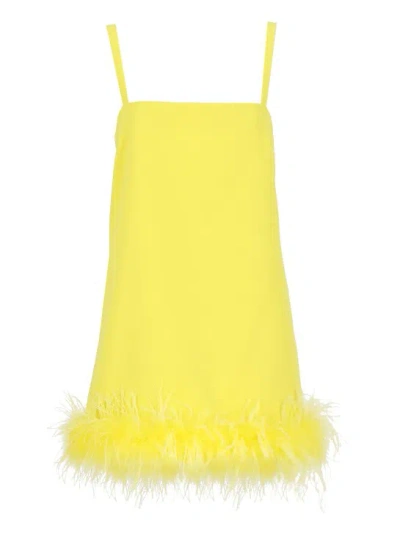 Shop Pinko Trebbiano Dress In Yellow