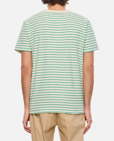 Shop Howlin' Stripes Cotton T-shirt In Neutrals