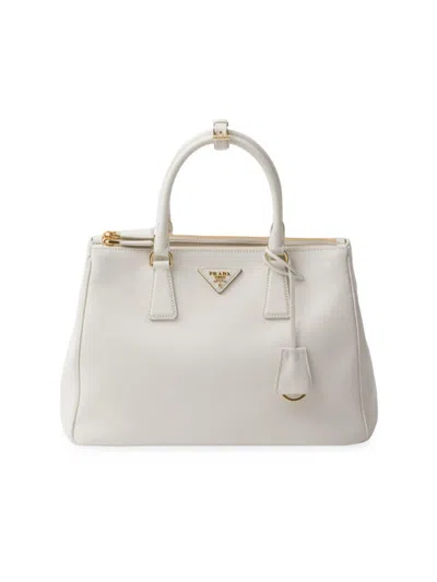 Shop Prada Women's Large Galleria Leather Bag In White