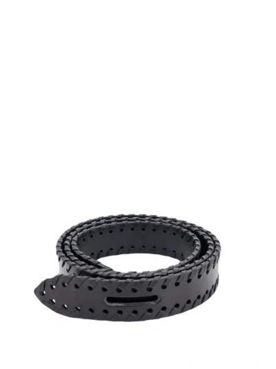 Shop Isabel Marant Leather Belt In Black