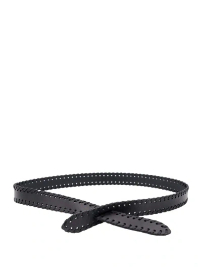 Shop Isabel Marant Leather Belt In Black